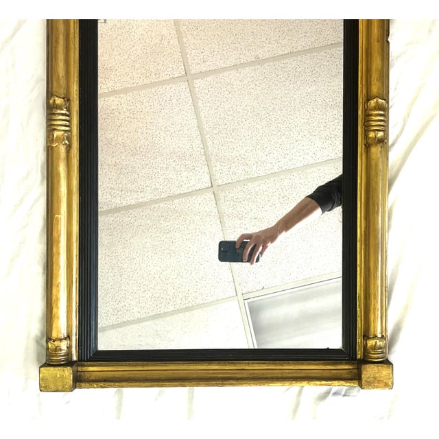 Early 20th Century Italian Wood Pier Mirror With Sunflower Detail For Sale - Image 4 of 13