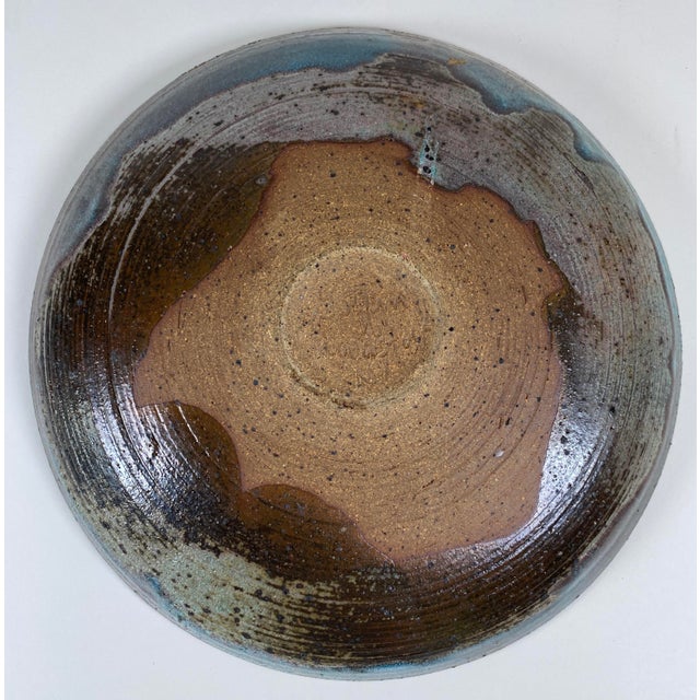 Mid 20th Century Modern Ceramic Bowl, Hand-Crafted, Glazed, 1960s For Sale - Image 5 of 6