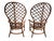 Late 20th Century Ficks Reed Peacock Fan Back Balloon Rattan Chairs a Pair For Sale - Image 10 of 17