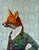 Figurative Vintage Fox in Gentleman's Attire Framed Print For Sale - Image 3 of 6