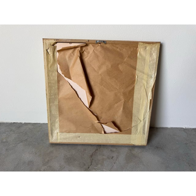 1980’s Vintage “Shades of Evening” Mixed Media Collage Landscape Painting by Okaty For Sale - Image 12 of 12