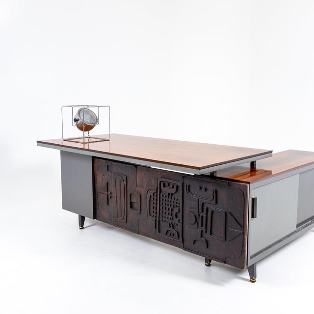 Modern Nerone e Patuzzi Desk, Gruppo NP2, Italy Mid-20th century. For Sale - Image 3 of 14