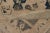 Brown Vintage Turkish Oushak Rug With Beige and Navy Blue Geometric Medallion 3'5 X 5'2 For Sale - Image 8 of 10