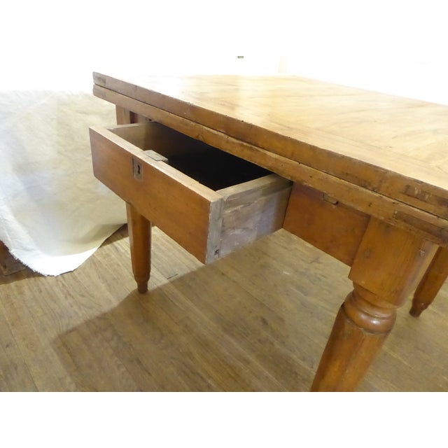 Wood Antique Italian Pine Dining Table For Sale - Image 7 of 9