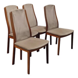 Mid-Century Teak Dining Chairs with Upholstered Seats from G-Plan, 1980s, Set of 4 For Sale
