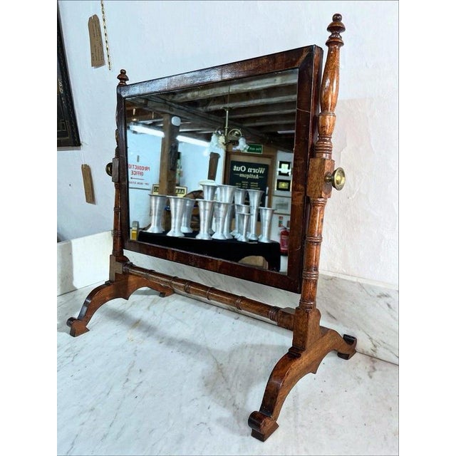 19th Century Antique Georgian Mahogany Dressing Table Mirror, 1820 For Sale - Image 5 of 7