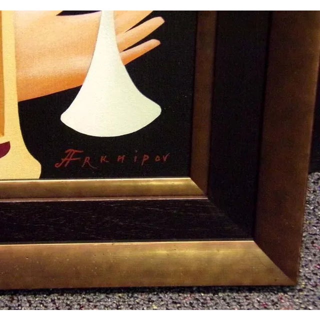 Rustic European Anton Arkhipov "A Toast to You II" Original Oil Painting Canvas in Custom Frame For Sale - Image 3 of 6