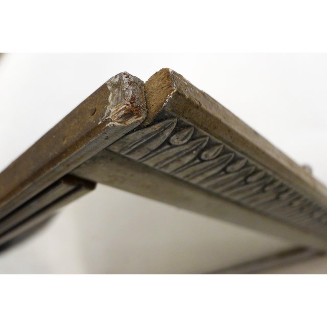 Small Art Deco Mirror with Silvered Wooden Frieze Frame, 1930s For Sale - Image 6 of 12