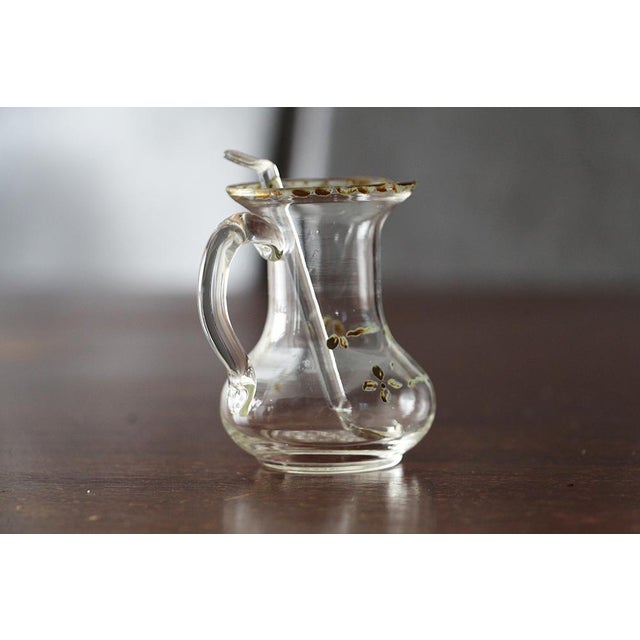 Religious 18th Century Portuguese Baroque Altar Hand Blown Glass Cruet With Spoon, Religious For Sale - Image 3 of 11