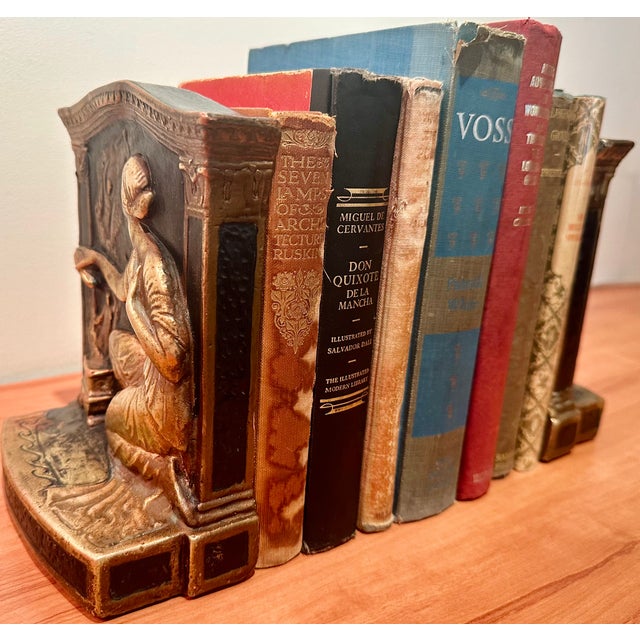 These Antique Bookends were produced by the Armor Bronze Company in 1922. The feature the classical Greek mythological...