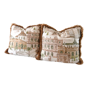 Palm Beach Boulevard Fringe Pillows: A Pair