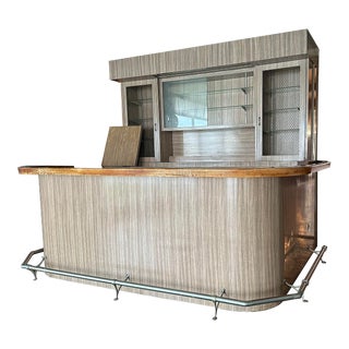 Mid 20th Century Mid Century Modern Bar and Back Bar For Sale