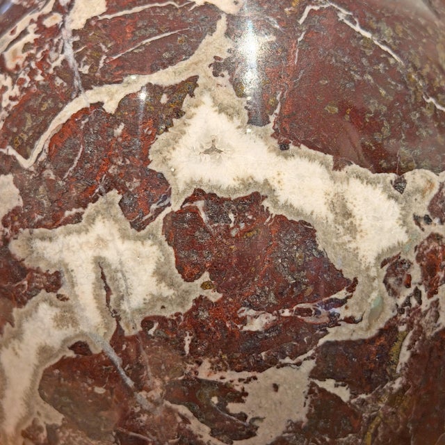 Pair of Red Marble Vases For Sale - Image 14 of 16