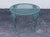 Wrought Iron Outdoor Round Mesh Top Patio Table With Floral Motif For Sale - Image 12 of 17