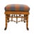 William Switzer Faux Bamboo Ottoman - BenchWith Plaid Upholstery For Sale In Tampa - Image 6 of 15