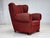 Danish Armchair in Red Wool with Oak Legs, 1950s For Sale - Image 6 of 18