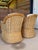 Michael Taylor Pair of Vintage Michael Taylor Style Braided Rattan Wicker Lounge Armchairs For Sale - Image 4 of 12