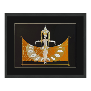 Erté, Hindu Princess (Large Hand Signed Foil Stamped Embossed Serigraph), 1987