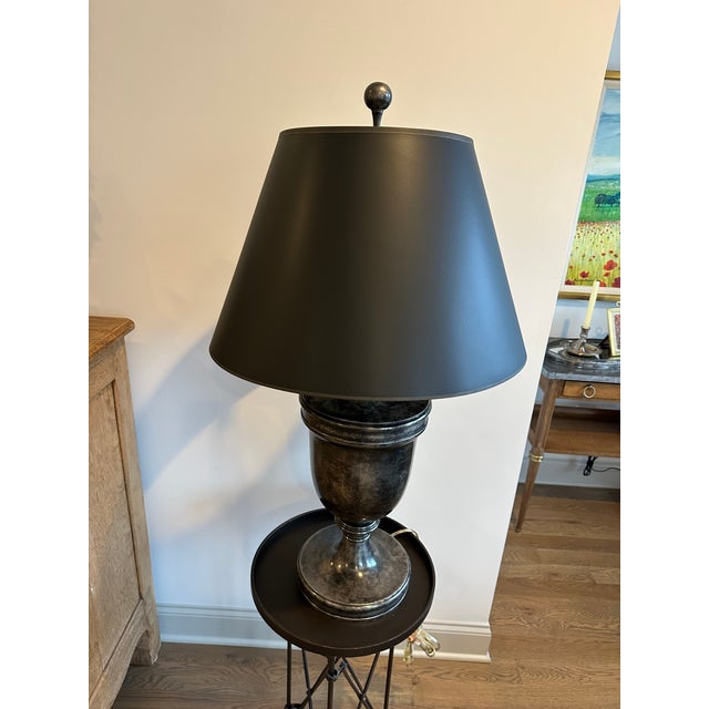 Visual Comfort Urn Style Lamp Silver Tone For Sale - Image 14 of 16