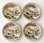 Four (4) Hand-Painted Japanese Kutani Saucer Plates. Each plate measures 5 1/2" and is a rare and beautiful piece of...