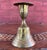 Vintage Hand Etched Brass Candlestick Holder and Bell For Sale - Image 4 of 6