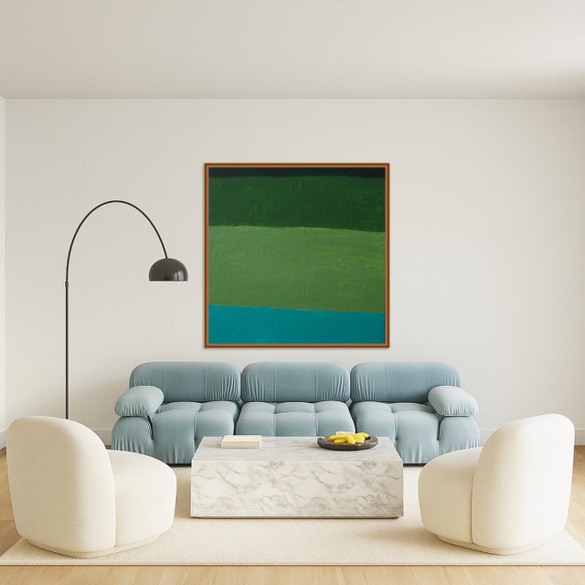 Bodasca, Minimalist Abstract Green Softness, 2026, Acrylic on Canvas For Sale - Image 7 of 15