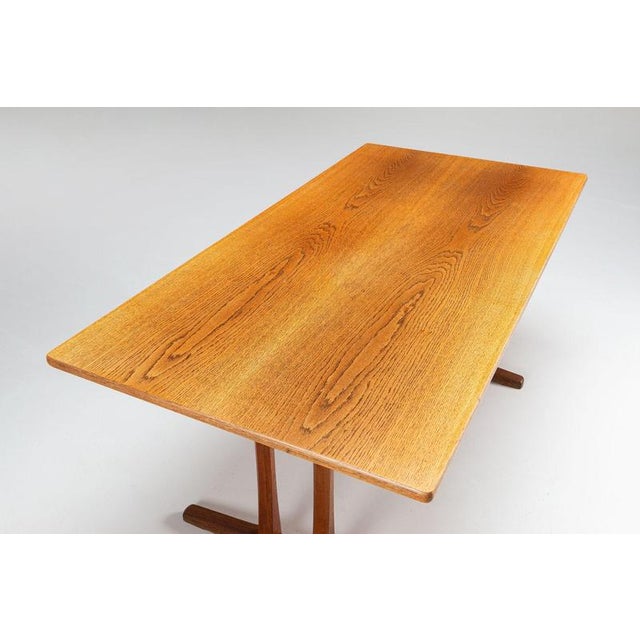 C18 Shaker Dining Table in Oak attributed to Børge Mogensen for FDB, Denmark, 1947 For Sale - Image 9 of 16
