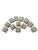 Set of 12 handcrafted capiz shell mother of pearl napkin rings. Beaded edges set off the center design of capiz shells...