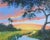 Mark Stanford (American b. 1959 - ) - Signed Outstanding Original All Palette Knife Oil Painting "Sunrise" - Inspired By,...