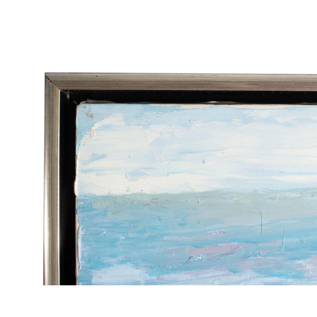 Textile Oil on Canvas Coastal Painting by Kay Sutherland For Sale - Image 7 of 9