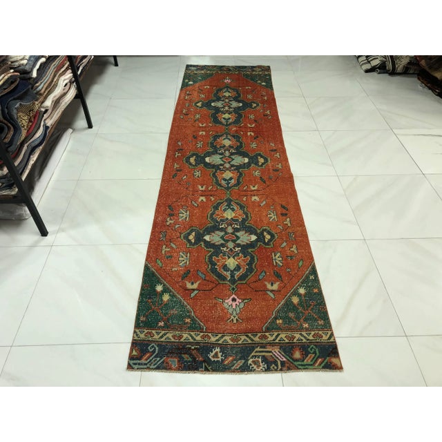 Vintage Handmade Hallway Runner- 2′11″ × 10′8″ For Sale - Image 11 of 11