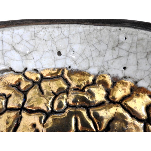 1960s Leroy Benjamin Sculptural Pottery Plate Hillside House of Originals Brutalist Studio Ceramic Charger For Sale - Image 5 of 8