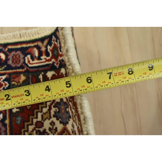 Textile Heriz Rug 2′ X 3’1” Ivory Wool Traditional Hand-Knotted Oriental Carpet For Sale - Image 7 of 8