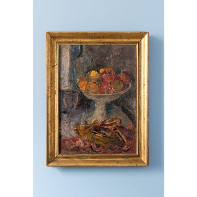 French School, Still Life with Compotier, 20th Century, Oil Painting on Canvas For Sale - Image 10 of 10