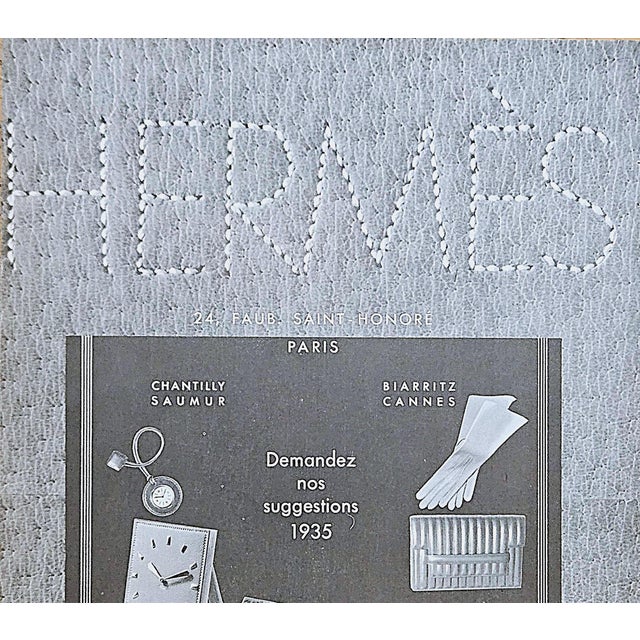 This is a 1935 French vintage advertisement for luxury products made under the iconic HERMES label. It originally appeared...