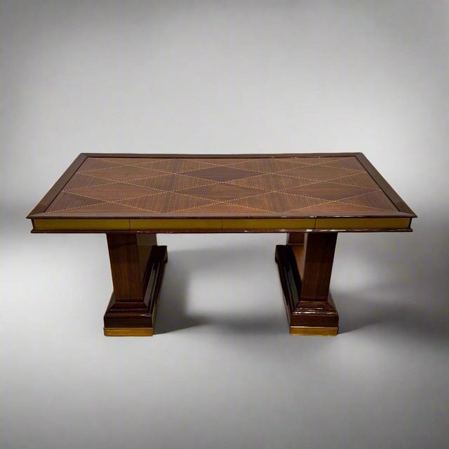 Brown 1930s Art Deco Cocktail Table Designed By Jean Desnos, France For Sale - Image 8 of 12