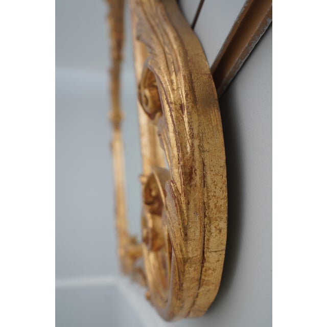 Italian Gold Frame Chippendale Sideboard Mantle Mirror For Sale - Image 10 of 12