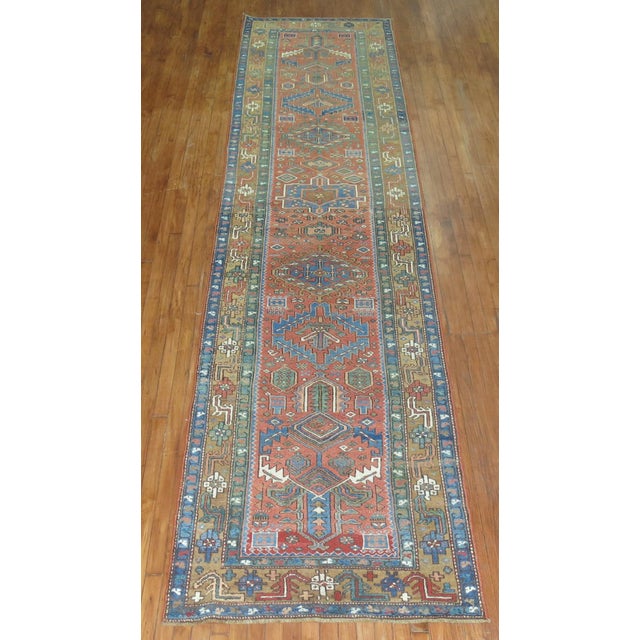 Antique Persian Heriz Runner - 2'9" x 14'3" For Sale In New York - Image 6 of 6