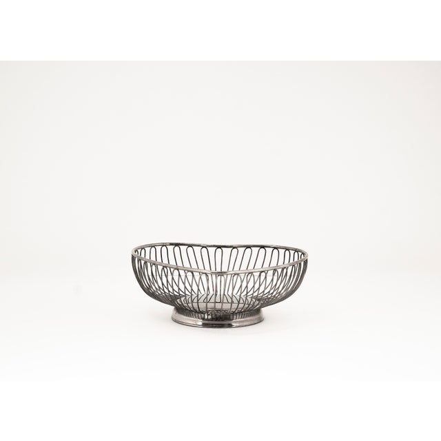 Mid-Century Heart Shaped Wire Fruit Basket, 1950s For Sale - Image 9 of 9