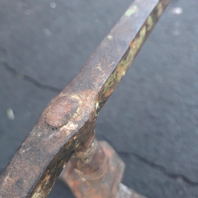 Spanish Colonial Revival Hand-Forged Wrought Iron Coffee Table With Glass Top, Circa 1930 For Sale - Image 10 of 11