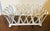1930's White Painted Zinc Basketweave Cachepot Planter or Jardiniere With Blue Tole Liner on Ball Feet For Sale - Image 13 of 14