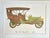 A vintage original mid century circa 1960 lithograph of an antique 1906 Ford K Touring Car Presented matted and framed in...