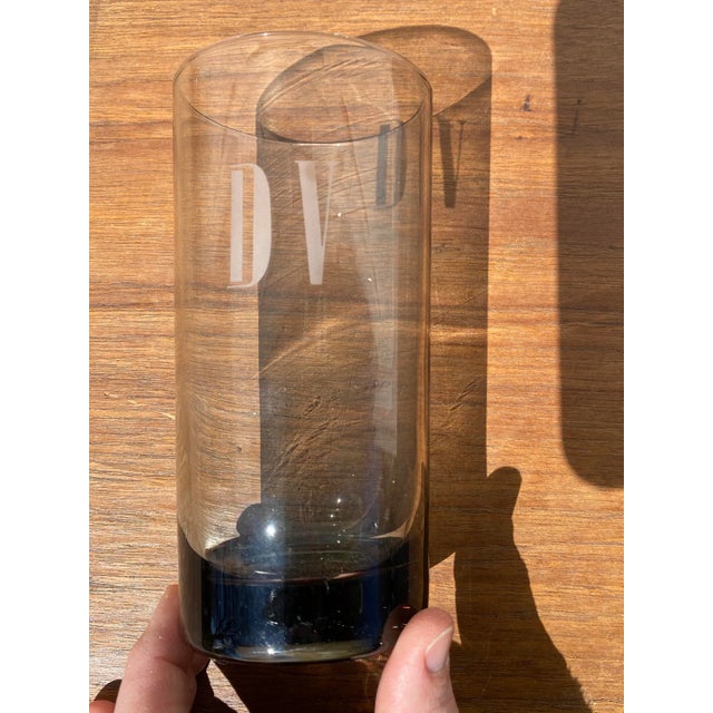 "DV" Monogrammed Glasses with Cocktail Server - 9 Piece Set For Sale In Milwaukee - Image 6 of 10