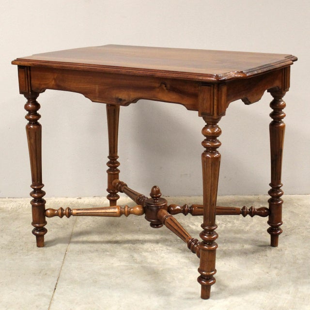 19th Century Walnut Writing Table For Sale - Image 12 of 13