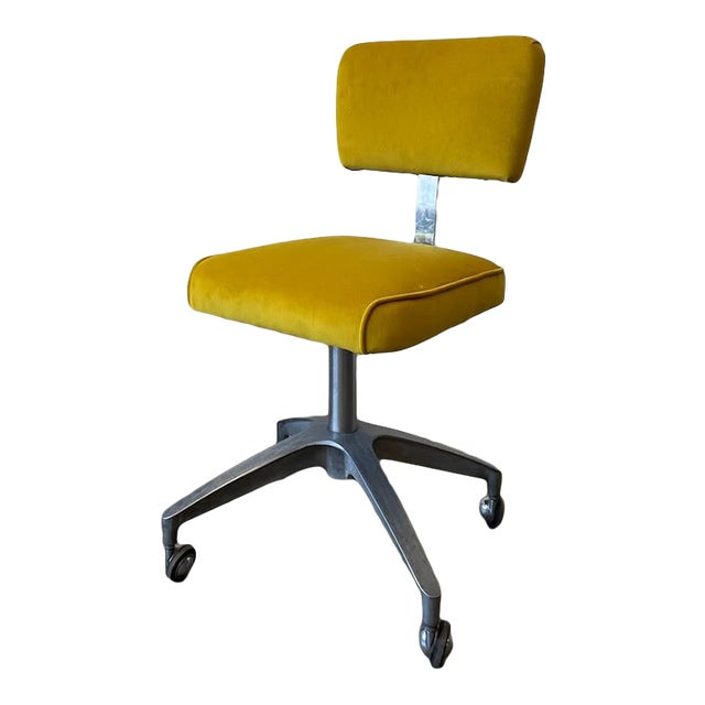 1960's Yellow Steelcase Style Office Chair For Sale