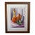 Signed Still Life Watercolor Art in Walnut Frame For Sale