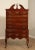 Crescent Queen Anne Style Carved Cherry Highboy Chest For Sale - Image 10 of 13