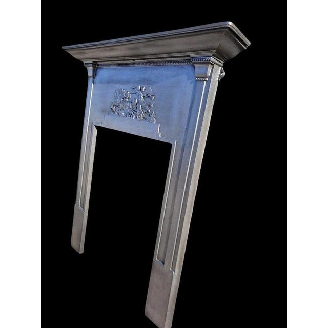 Victorian Edwardian Cast Iron Fireplace Surround for Wood Burner For Sale - Image 11 of 12