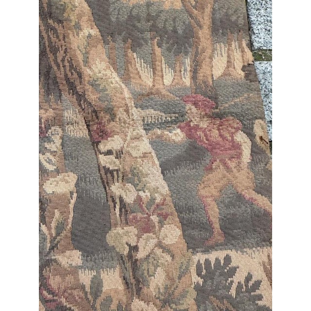Mid-Century French Jacquard Tapestry with Noble or Princely Hunt Scene, 1950s For Sale - Image 12 of 18