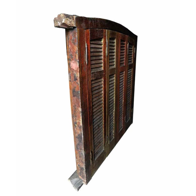 Italian Window Unit With Transom and Shutters For Sale - Image 3 of 4